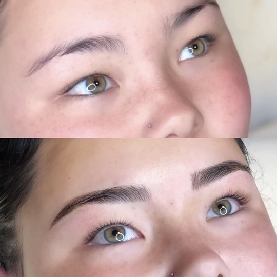 Microblading brow result